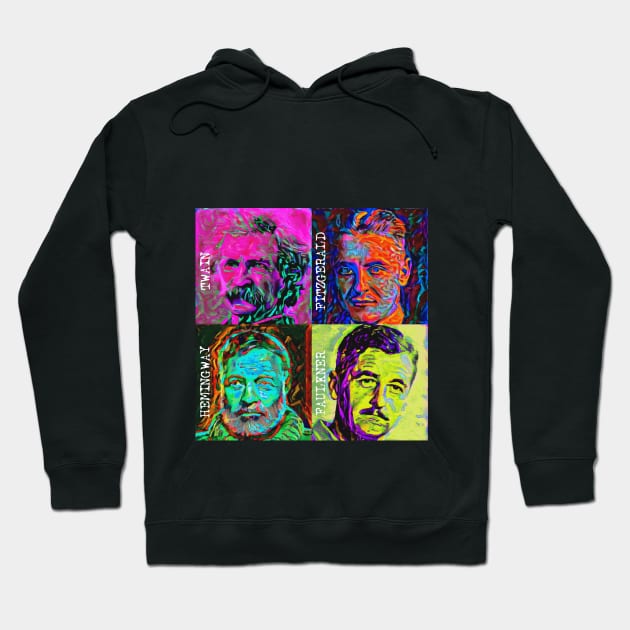 Pop Art - American Novelists (Male) Hoodie by Naves